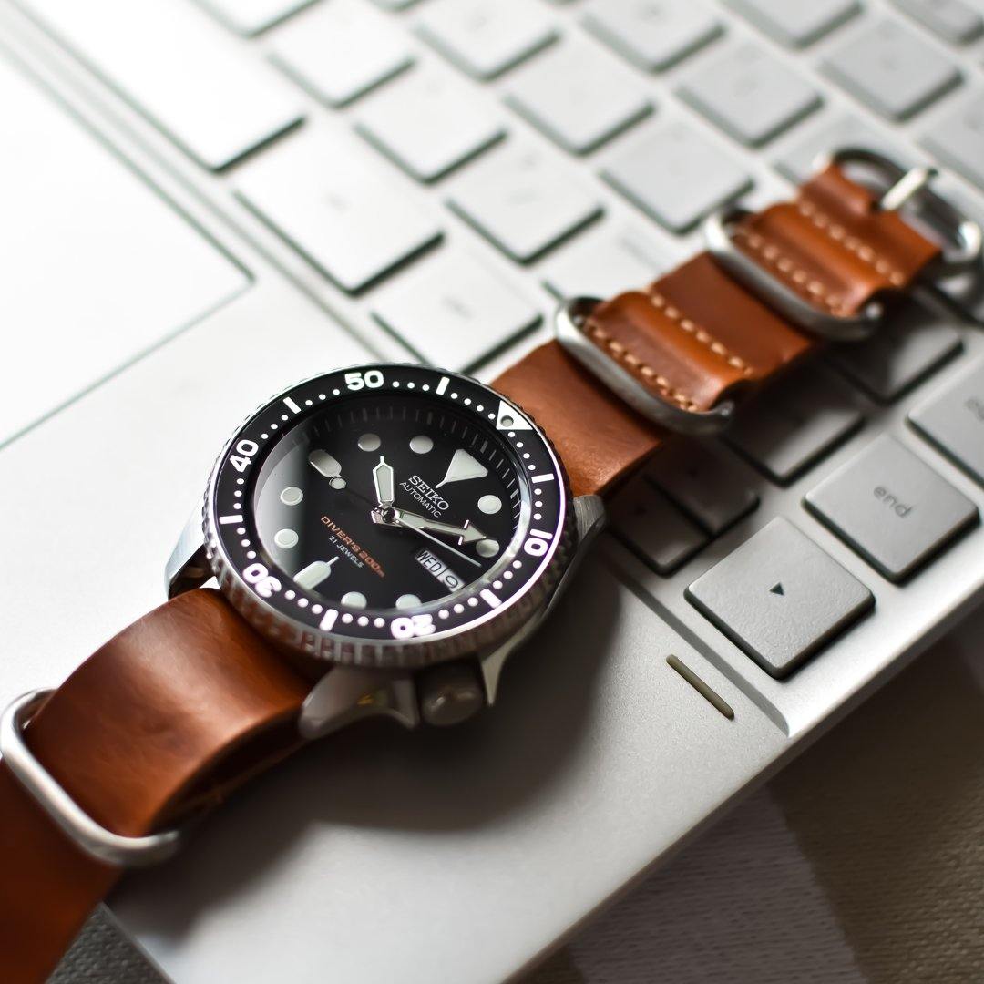 LUX LEATHER LIGHT BROWN ZULU - The Sydney Strap Co.
