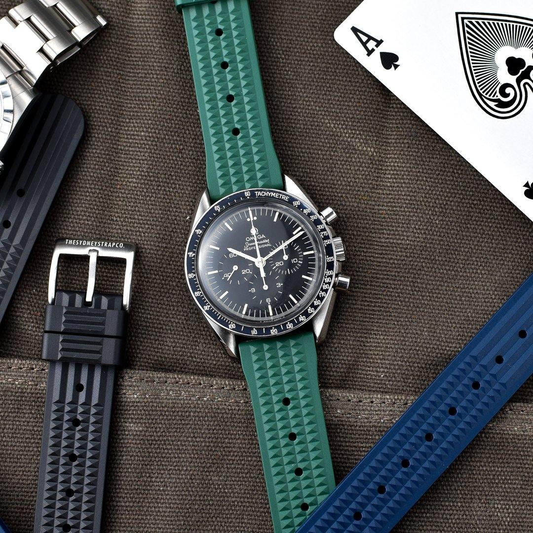 WAFFLE RUBBER - GREEN - The Sydney Strap Co.