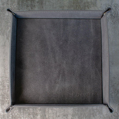 Grey Suede Valet Tray - The Sydney Strap Co.