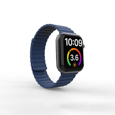 NAVY SILICONE MAGNETIC LOOP APPLE WATCH BAND