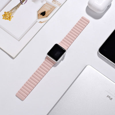 PINK SILICONE MAGNETIC LOOP APPLE WATCH BAND