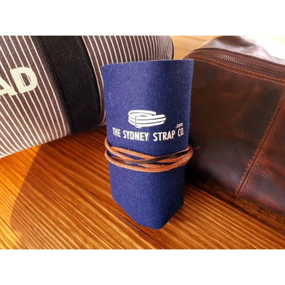 Watch Roll - Navy Felt - The Sydney Strap Co.