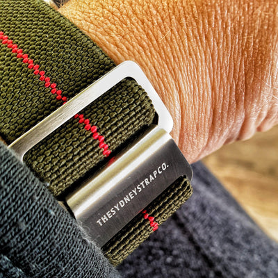 SPECIAL OPS - OLIVE & RED - The Sydney Strap Co.