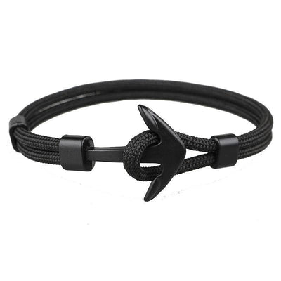 ANCHOR ROPE BRACELET-BLACK - The Sydney Strap Co.