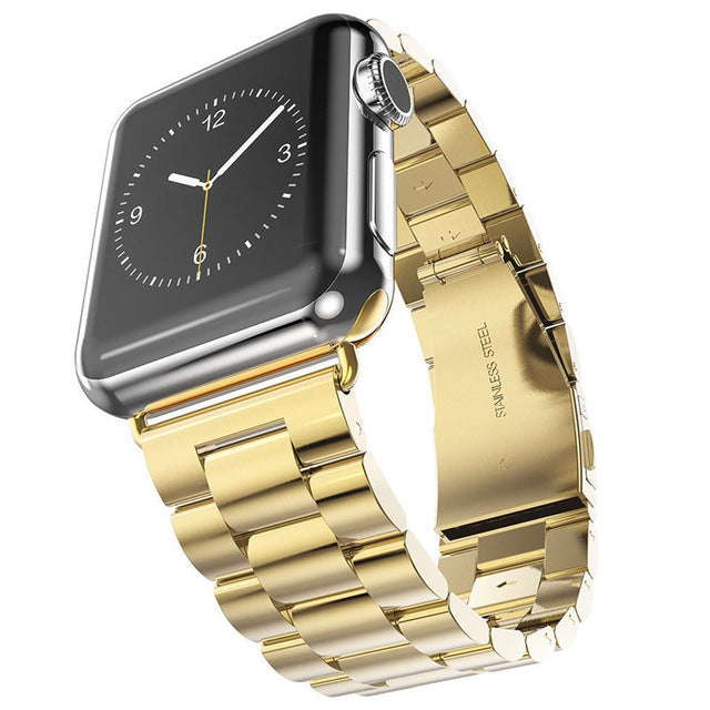 GOLD STAINLESS STEEL APPLE WATCH BRACELET