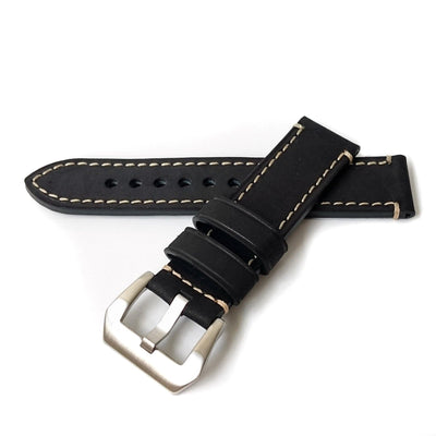 ITALIAN BLACK LEATHER - The Sydney Strap Co.