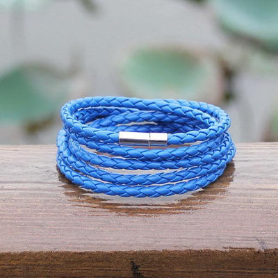 BLUE LEATHER BRACELET - The Sydney Strap Co.