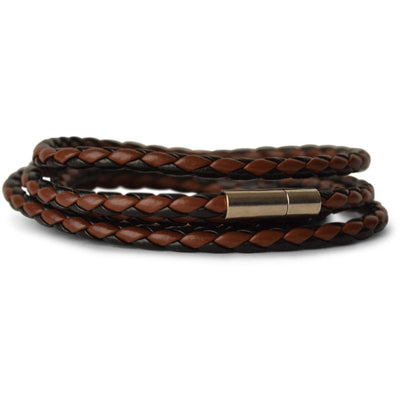 BROWN / BLACK LEATHER BRACELET - The Sydney Strap Co.