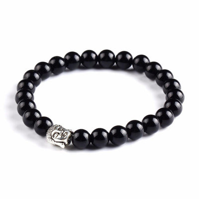 PIANO BLACK BUDDHA BEADS - The Sydney Strap Co.