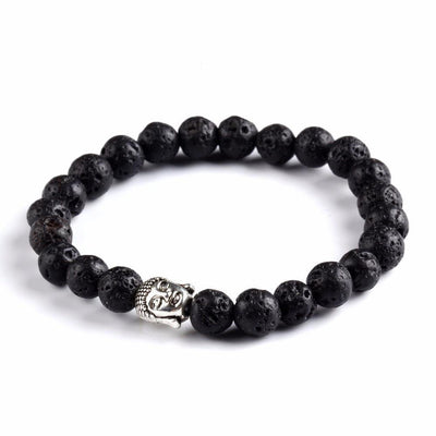 VOLCANIC BLACK BUDDHA BEADS - The Sydney Strap Co.