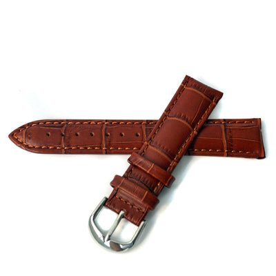 CALF CROCO LIGHT BROWN - The Sydney Strap Co.