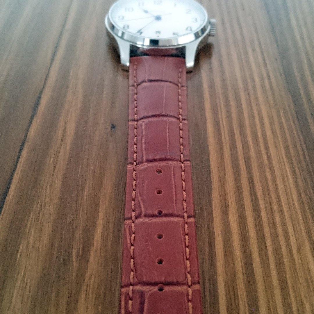 CALF CROCO LIGHT BROWN - The Sydney Strap Co.