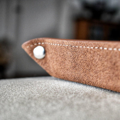Brown Suede Valet Tray - The Sydney Strap Co.