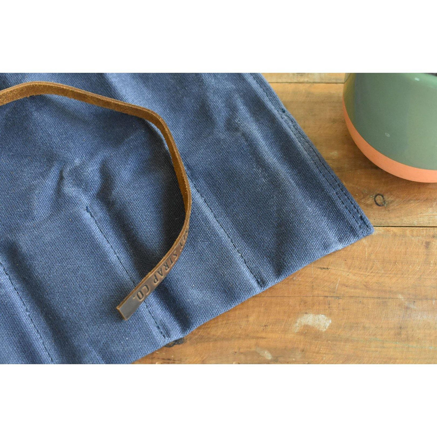Navy & Taupe Waxed Canvas & Velvet Watch Roll - Four Slots - The Sydney Strap Co.