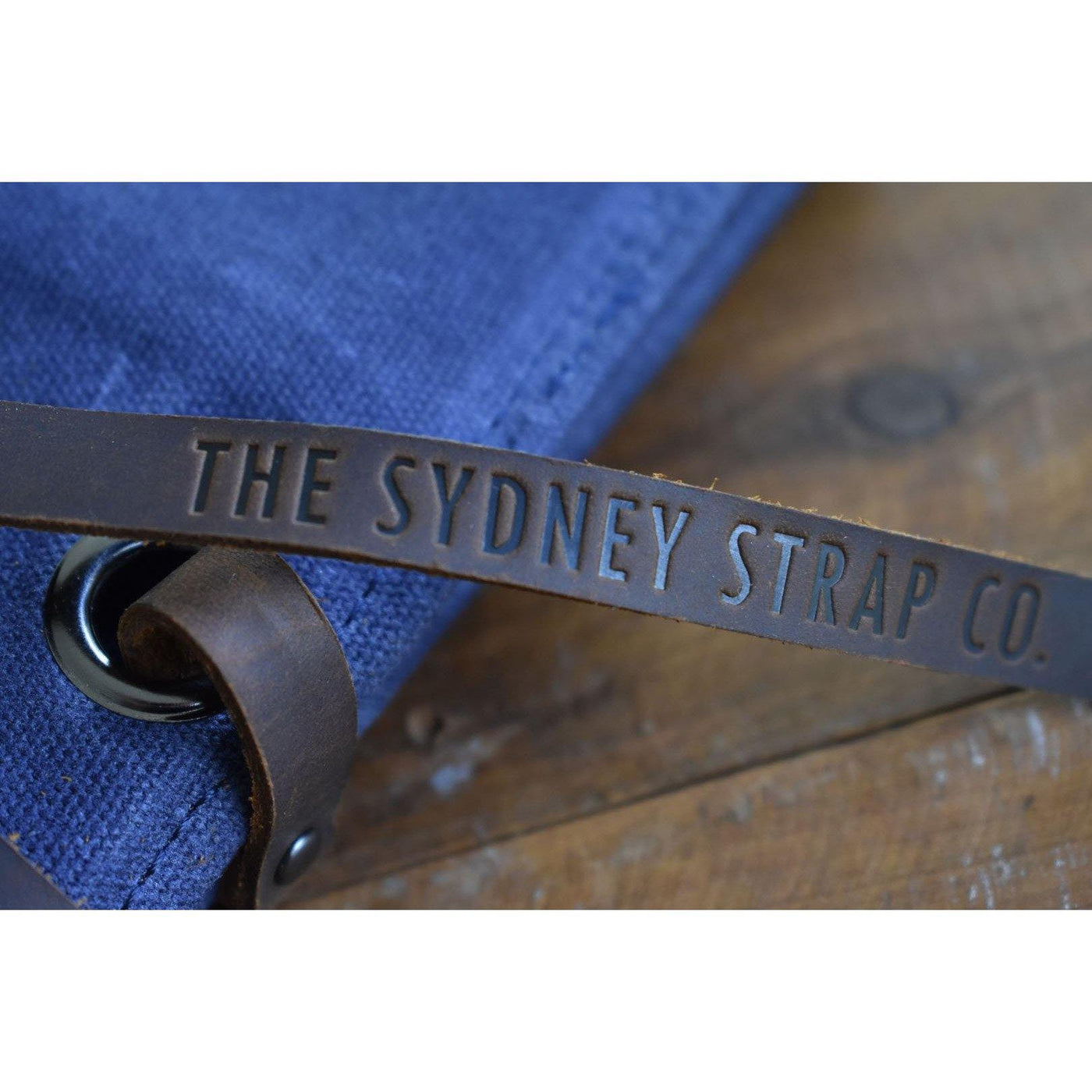 Navy & Taupe Waxed Canvas & Velvet Watch Roll - Four Slots - The Sydney Strap Co.