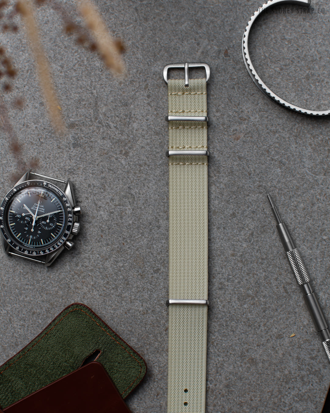 Buy Beige Ribbed One Piece Watch Strap Online The Sydney Strap Co