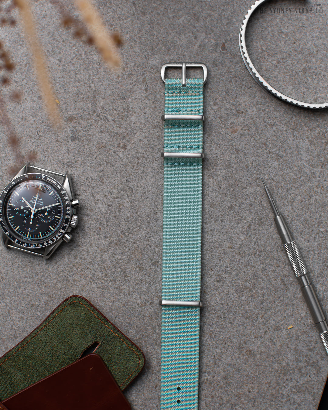 Buy Teal Ribbed One Piece Watch Strap Online The Sydney Strap Co