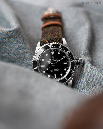 HARRIS TWEED® DARK BROWN HERRINGBONE