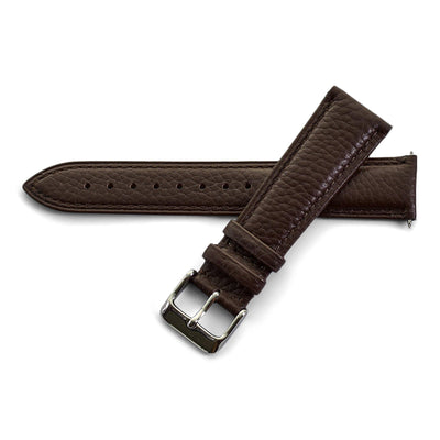 THE PEBBLE QUICK RELEASE DARK BROWN - The Sydney Strap Co.