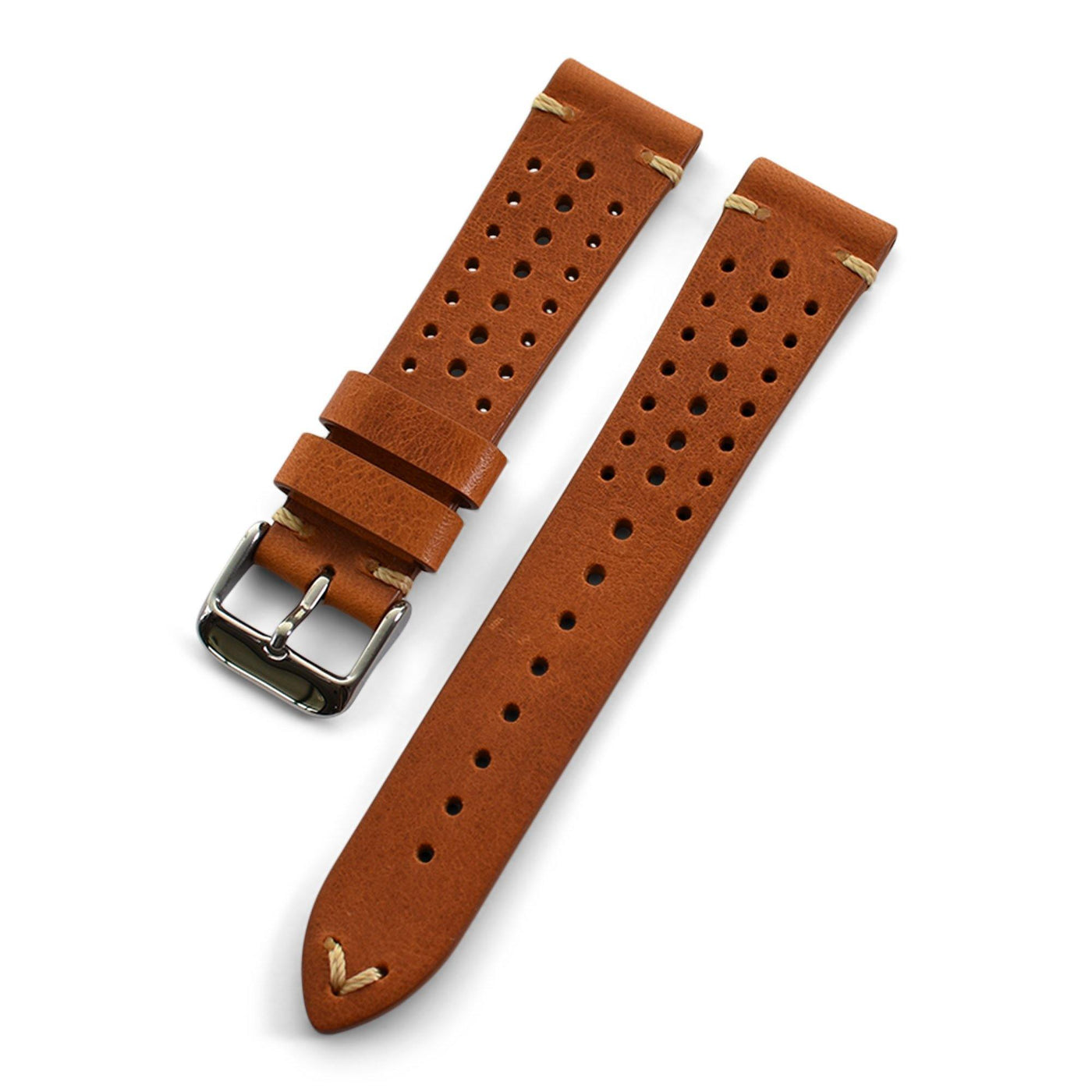 LIGHT BROWN PERFORATED RALLY - The Sydney Strap Co.
