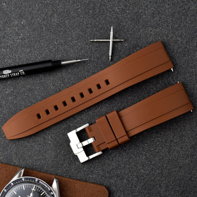 FKM RUBBER QUICK RELEASE - BROWN - The Sydney Strap Co.