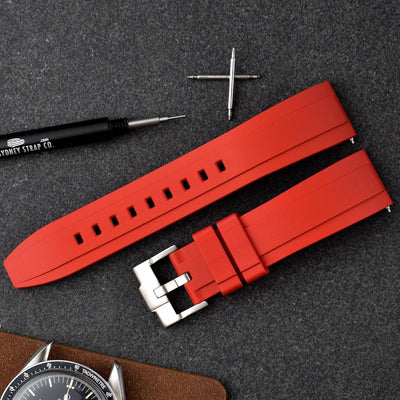 FKM RUBBER QUICK RELEASE - RED - The Sydney Strap Co.