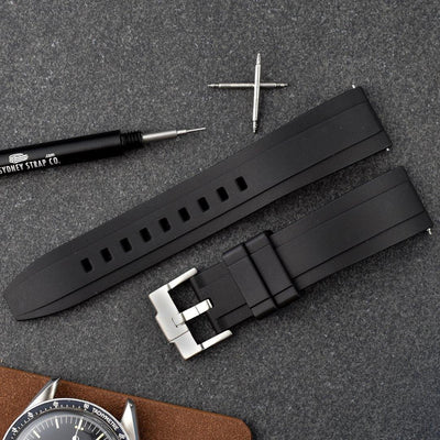 FKM RUBBER QUICK RELEASE - BLACK - The Sydney Strap Co.