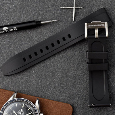 FKM RUBBER QUICK RELEASE - BLACK - The Sydney Strap Co.