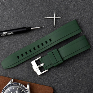 FKM RUBBER QUICK RELEASE - FOREST GREEN - The Sydney Strap Co.