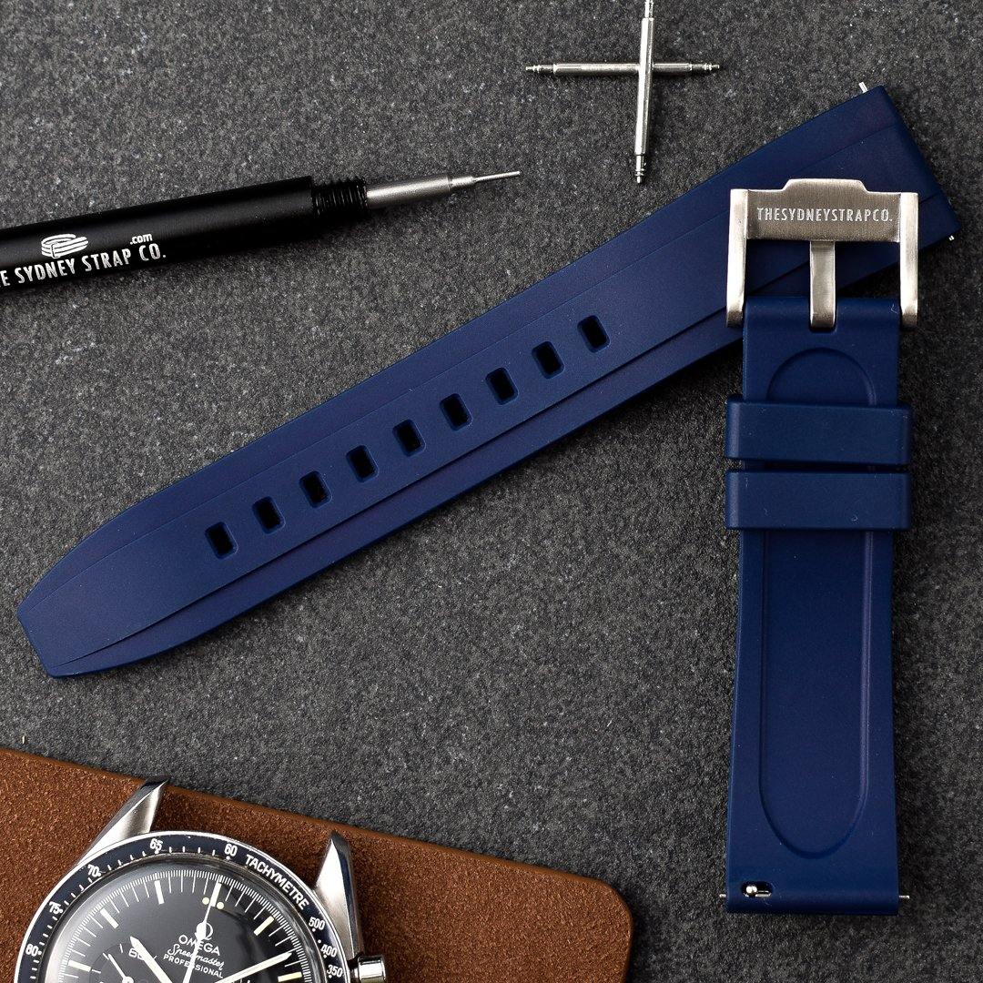 FKM RUBBER QUICK RELEASE - NAVY - The Sydney Strap Co.