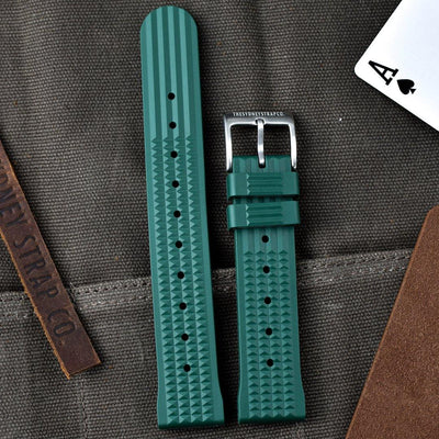 WAFFLE RUBBER - GREEN - The Sydney Strap Co.