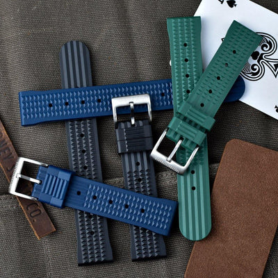 WAFFLE RUBBER - NAVY - The Sydney Strap Co.
