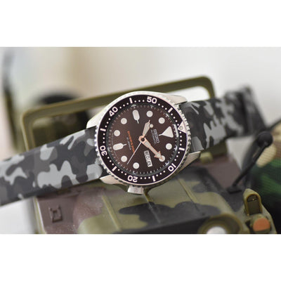 SILICONE CAMO GREY - The Sydney Strap Co.