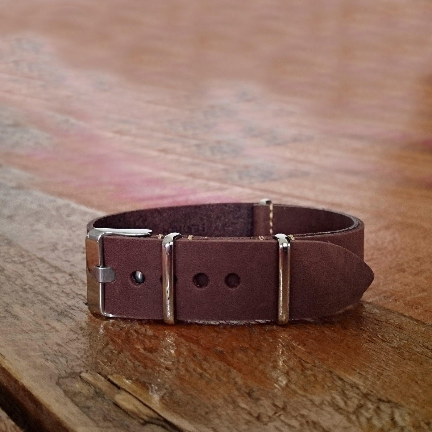 LUX LEATHER DARK BROWN One Piece - The Sydney Strap Co.