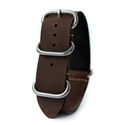 LUX LEATHER DARK BROWN ZULU - The Sydney Strap Co.