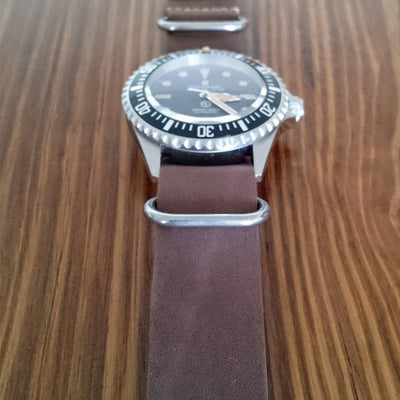 LUX LEATHER DARK BROWN ZULU - The Sydney Strap Co.
