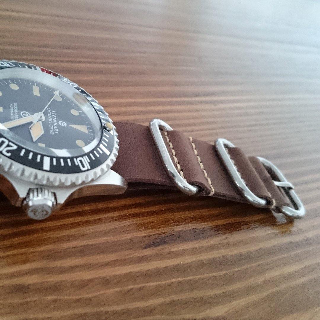 LUX LEATHER DARK BROWN ZULU - The Sydney Strap Co.