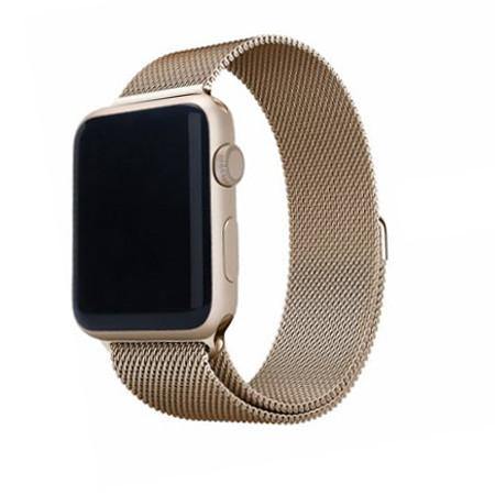 Gold Magnetic Milanese Loop Mesh Apple Watchband Strap