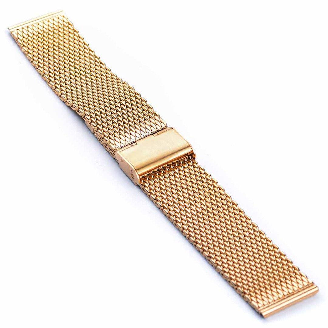 10k Yellow Gold Watch Link Band Bracelet with Geneve Watch 7.5