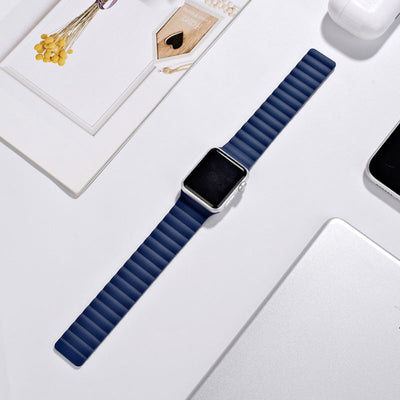NAVY SILICONE MAGNETIC LOOP APPLE WATCH BAND