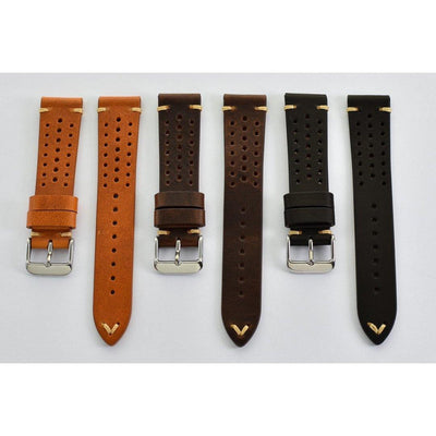 DARK BROWN PERFORATED RALLY - The Sydney Strap Co.