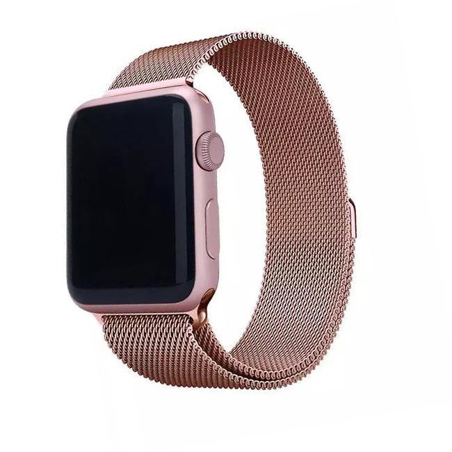 ROSE GOLD MILANESE APPLE WATCH BAND - The Sydney Strap Co.
