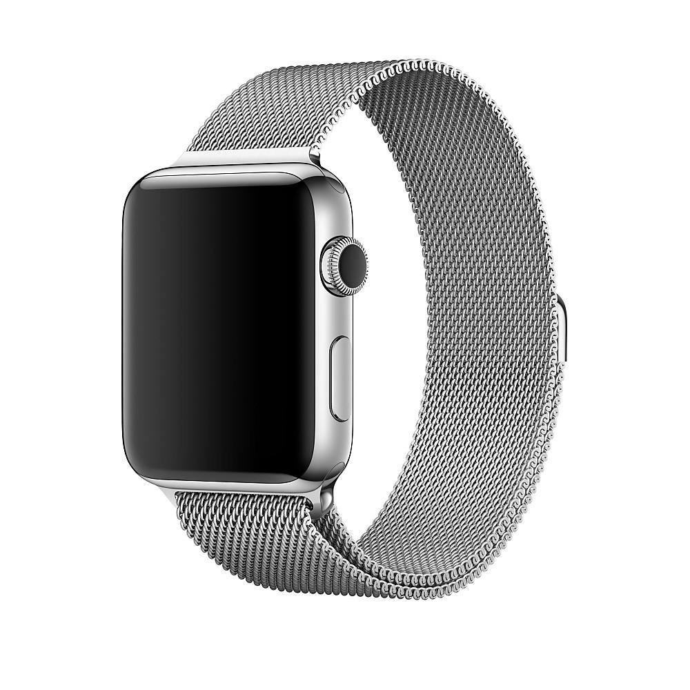 SILVER MILANESE APPLE WATCH BAND