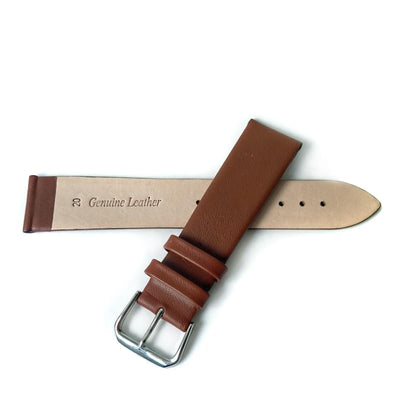 CALF SMOOTH BROWN - The Sydney Strap Co.