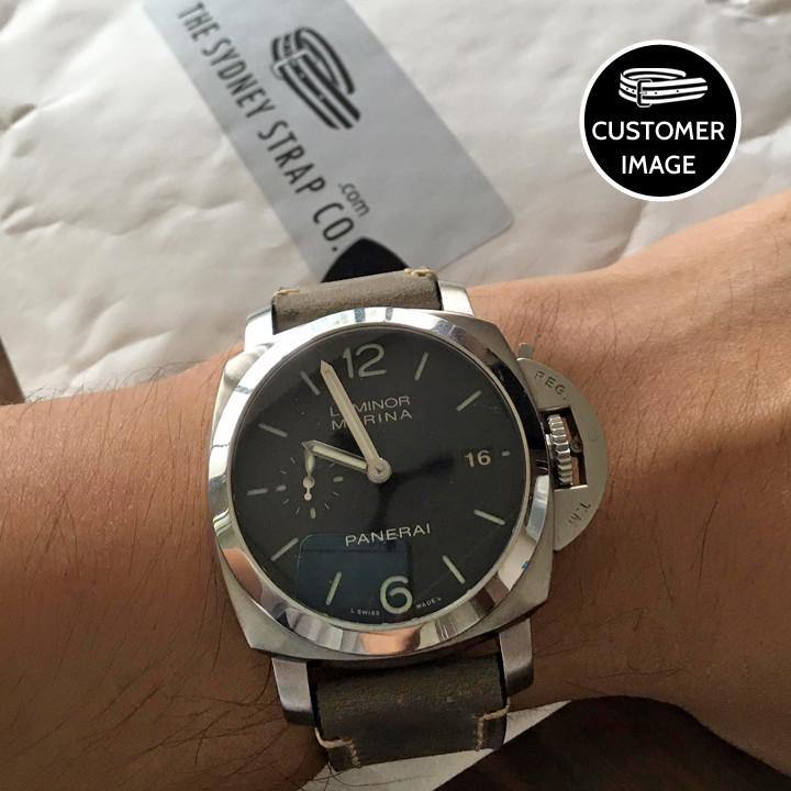 ITALIAN VINTAGE GREY LEATHER - The Sydney Strap Co.