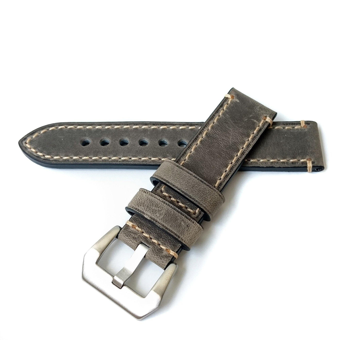 ITALIAN VINTAGE GREY LEATHER - The Sydney Strap Co.