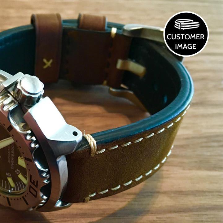 Italian vachetta leather watch strap HDCLE73