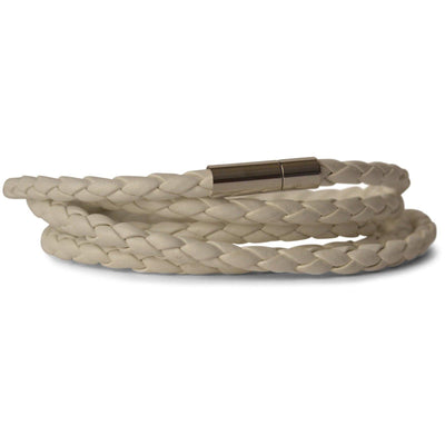 WHITE LEATHER BRACELET - The Sydney Strap Co.